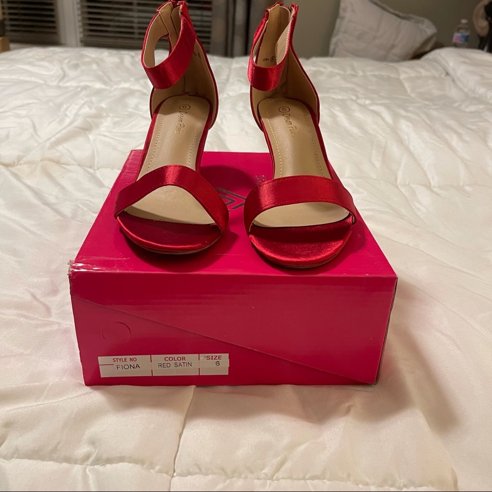 Dream Pairs Red Satin heels